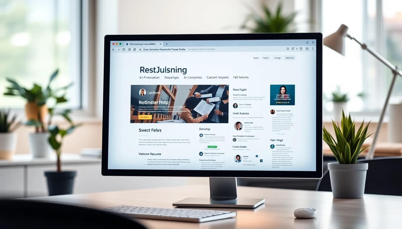 Create a stunning resume using innovative Resume Builder software in a modern office.