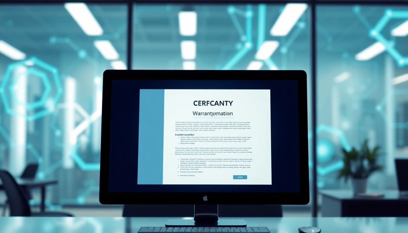 Evaluate whether is an AI powered warranty company safe through a professional digital security illustration.