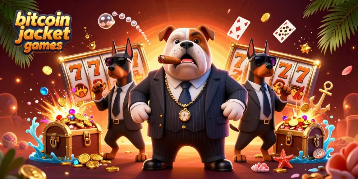 Engage with bitcoin jackpot games featuring a mafia bulldog and lavish slot visuals.