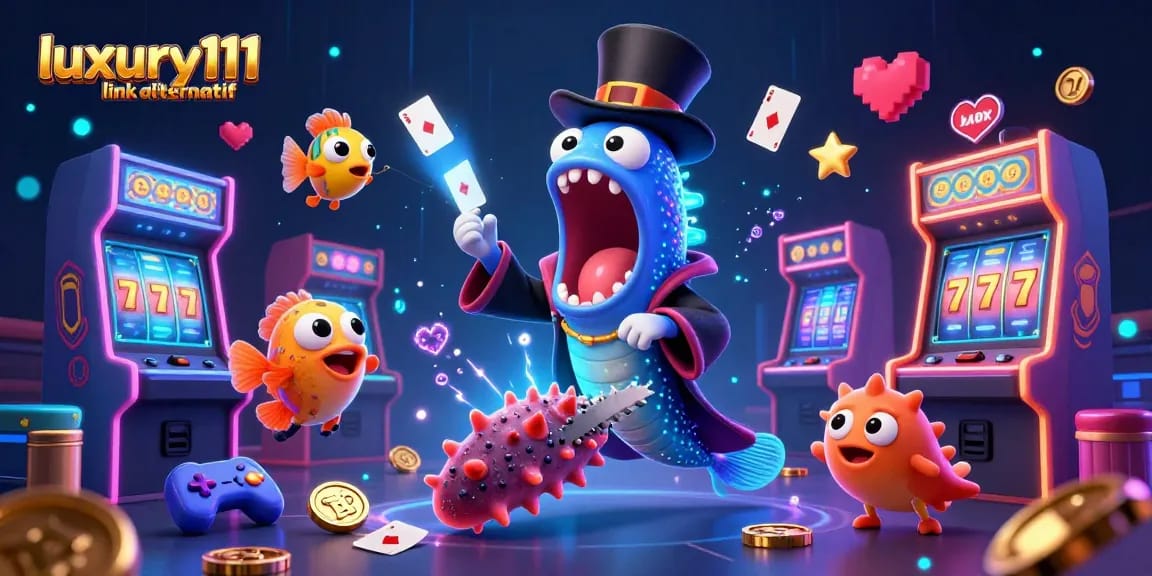 Experience luxury111 link alternatif with a captivating magic act in this vibrant casino scene.
