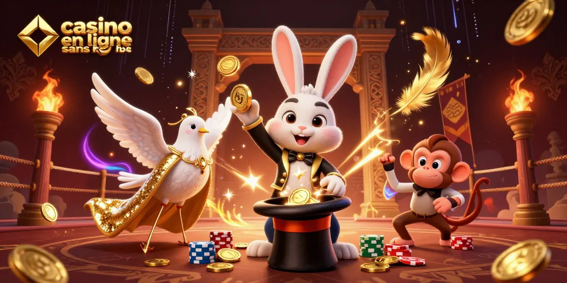 Jouer à un casino en ligne sans KYC avec des personnages magiques et des pièces d'or.