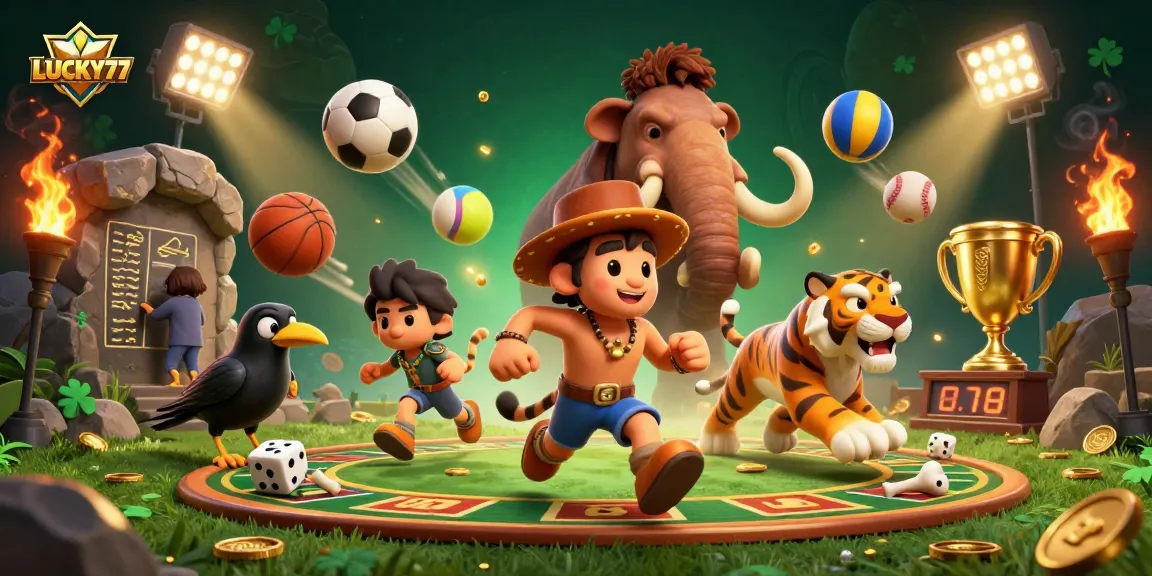 LUCKY77 enhances your sports betting experience with dynamic elements and vibrant characters.