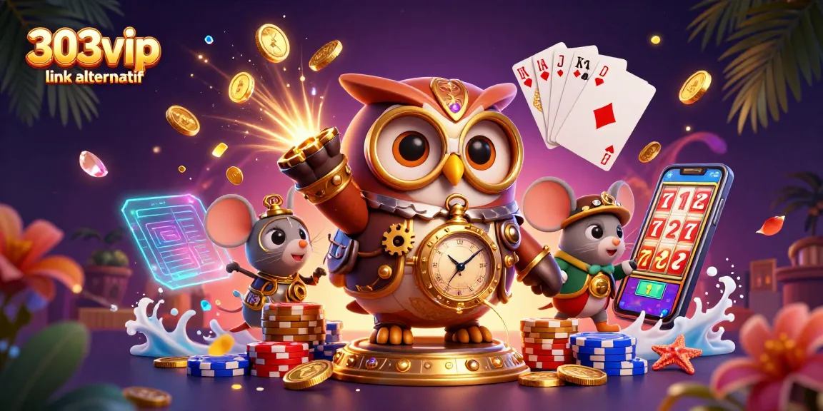 Play at 303vip link alternatif for a thrilling casino experience with vibrant 3D elements.