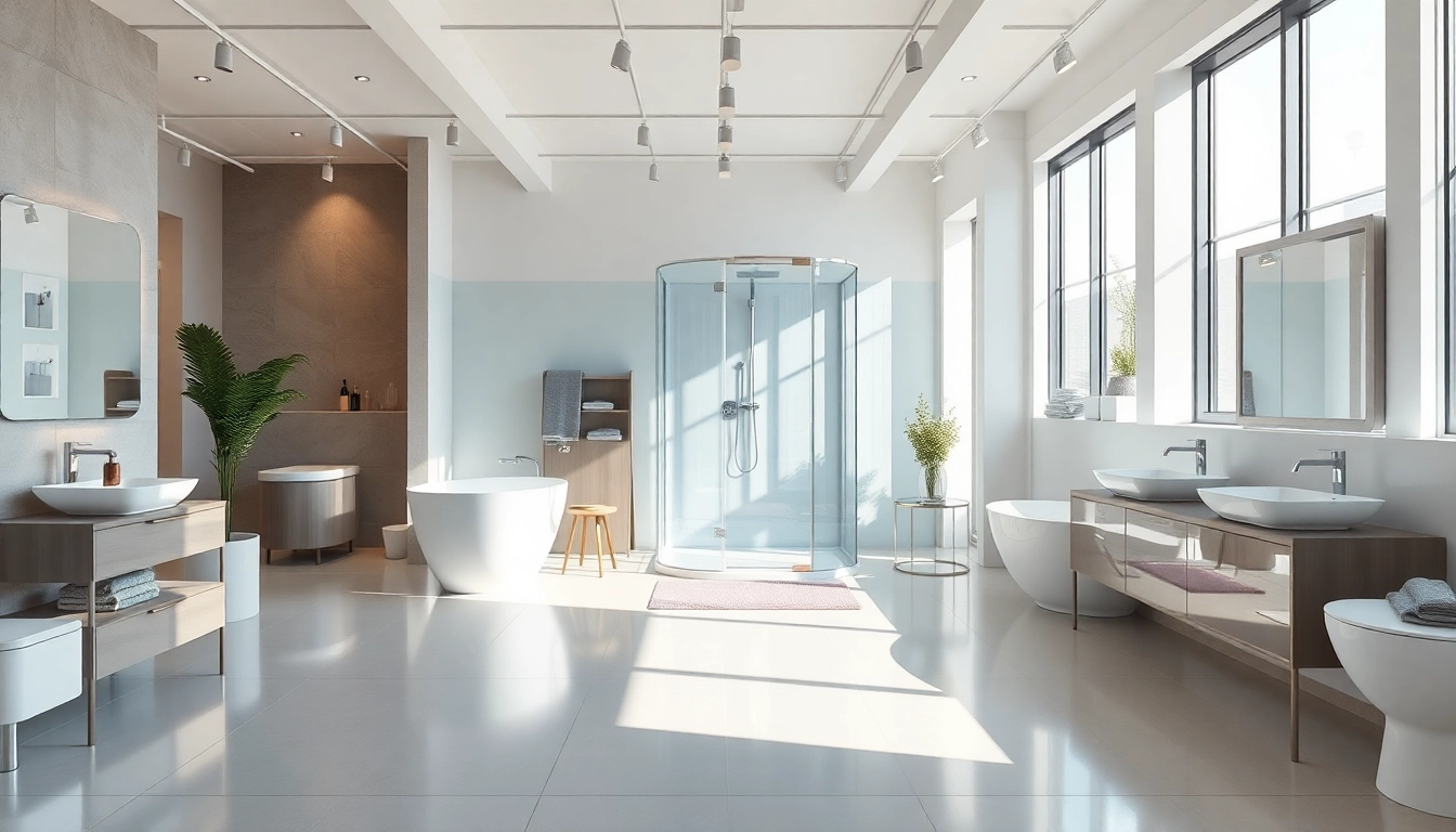 Produkte von sonni sanitär GmbH in einem modernen Badezimmer mit eleganten Duschwänden.