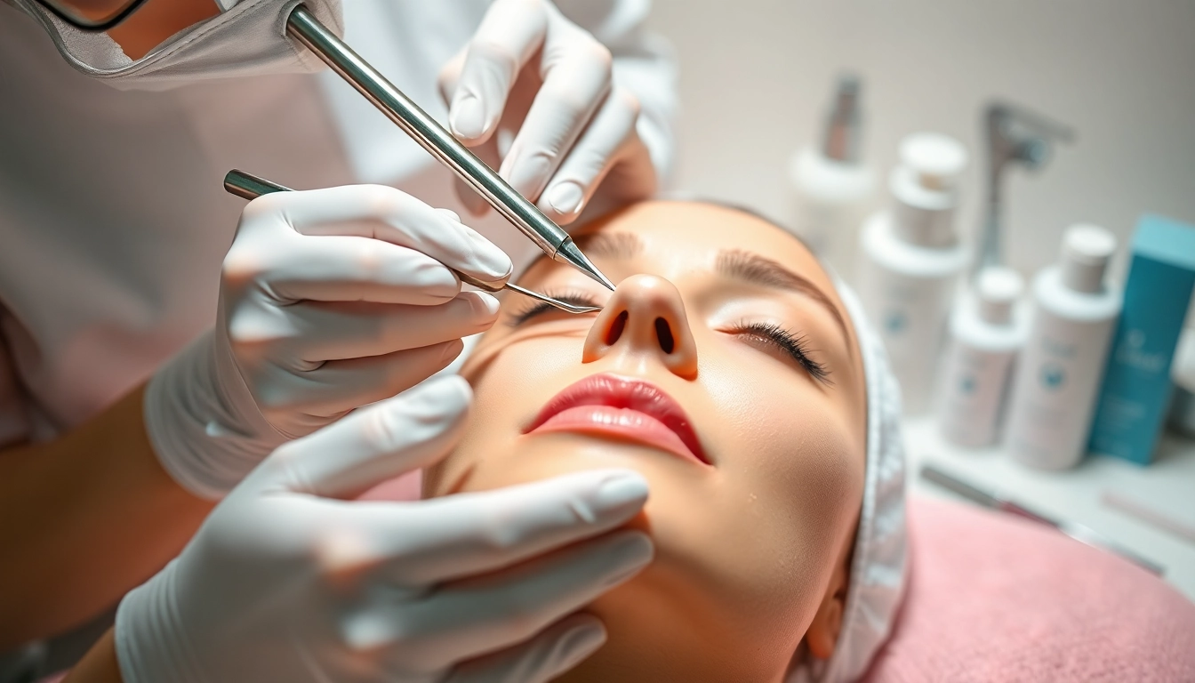 Experience a Dermaplane Facial with a professional treatment setup in a serene spa environment.