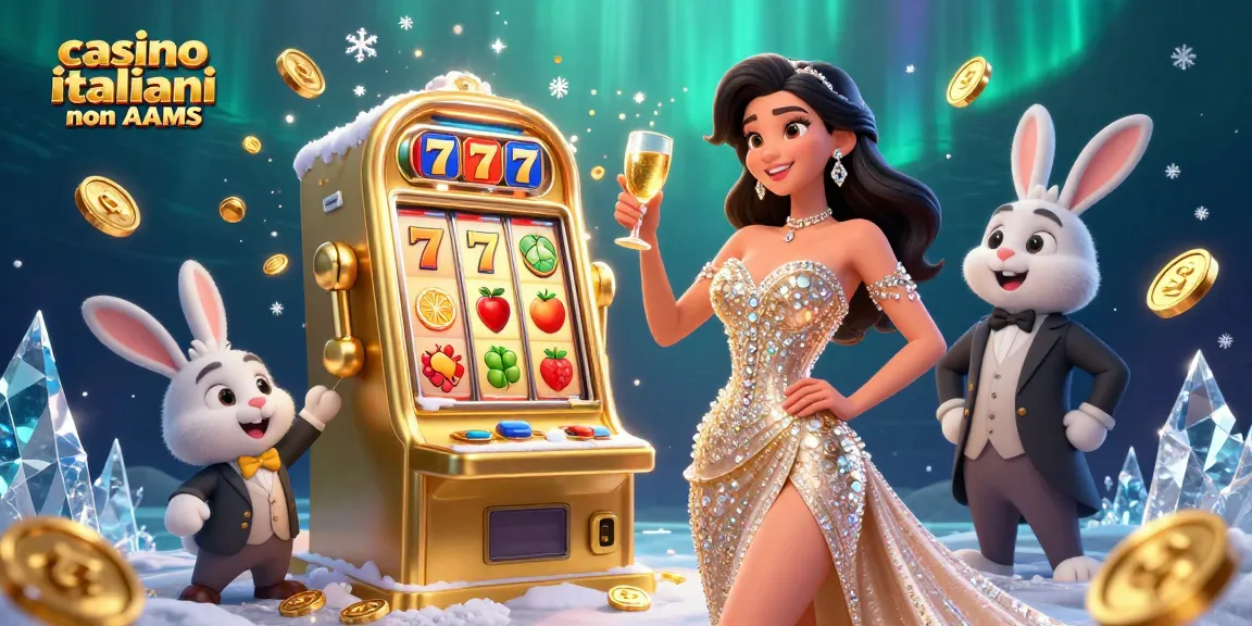 Migliora la tua esperienza di gioco con i casino italiani non AAMS, featuring slot machine jackpot vibranti e elementi dinamici 3D.