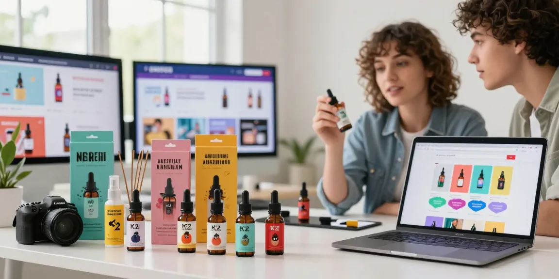 Shop the best K2 spray online, featuring vibrant incense products and engaged shopper.