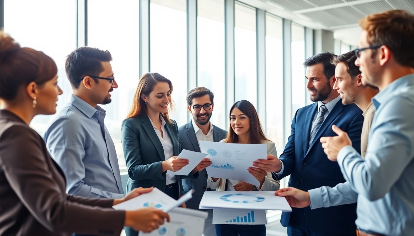 Engaging Bid-No-Bid Analysis discussion among diverse consultants in a modern office.