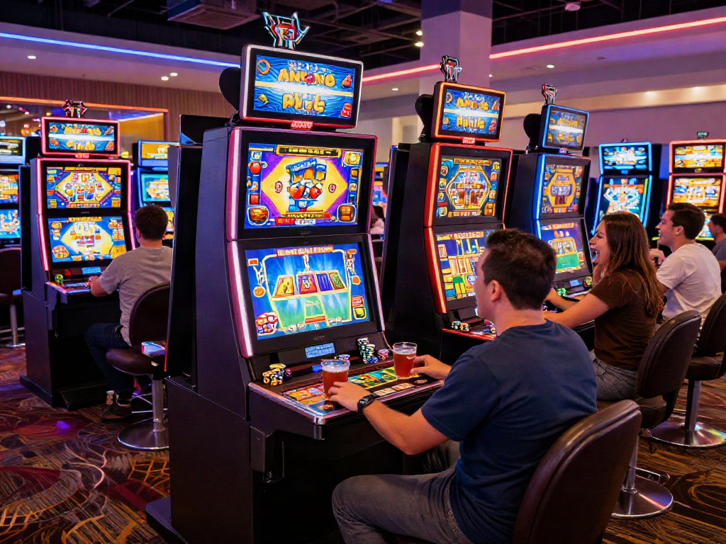 Exciting atmosphere at a casino showcasing diverse players enjoying the slot bonus new member 100.