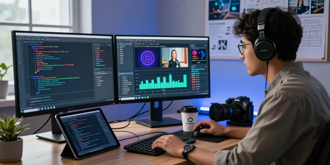 AI image checker tool in use by a data analyst reviewing image authenticity, showcasing advanced detection technology.