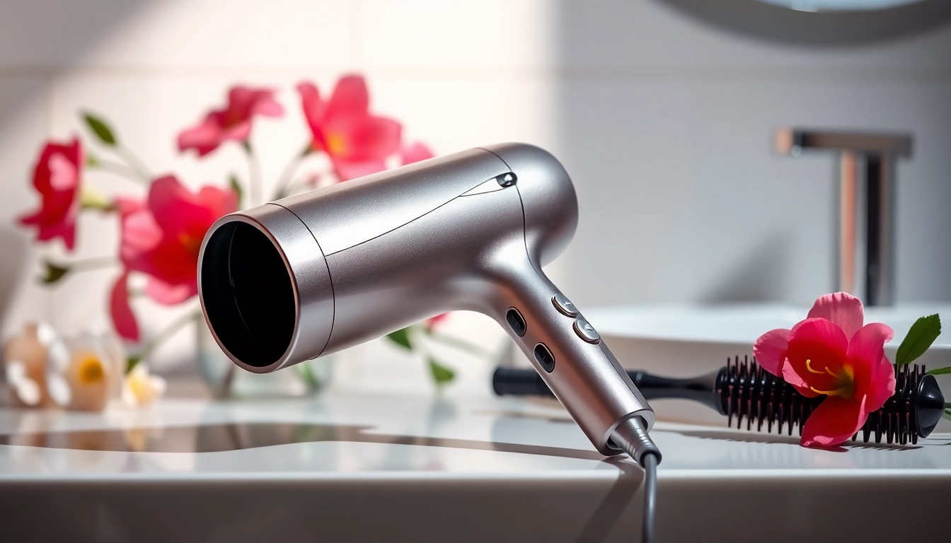 Styling with an ionic hair dryer for smooth, frizz-free hair and effortless results.