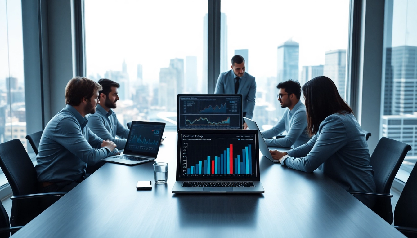 Analyze competitor pricing trends in a professional business setting with dynamic visuals.