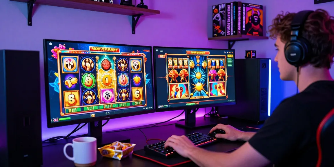 Player enjoying an exciting slot deposit 1k game experience on a modern gaming setup with colorful visuals.