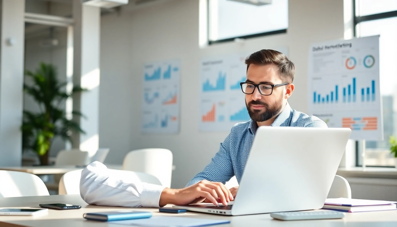 Edmonton SEO expert analyzing strategies in a modern office environment.