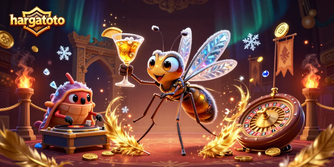 Experience vibrant hargatoto gaming with animated characters and lively casino elements.