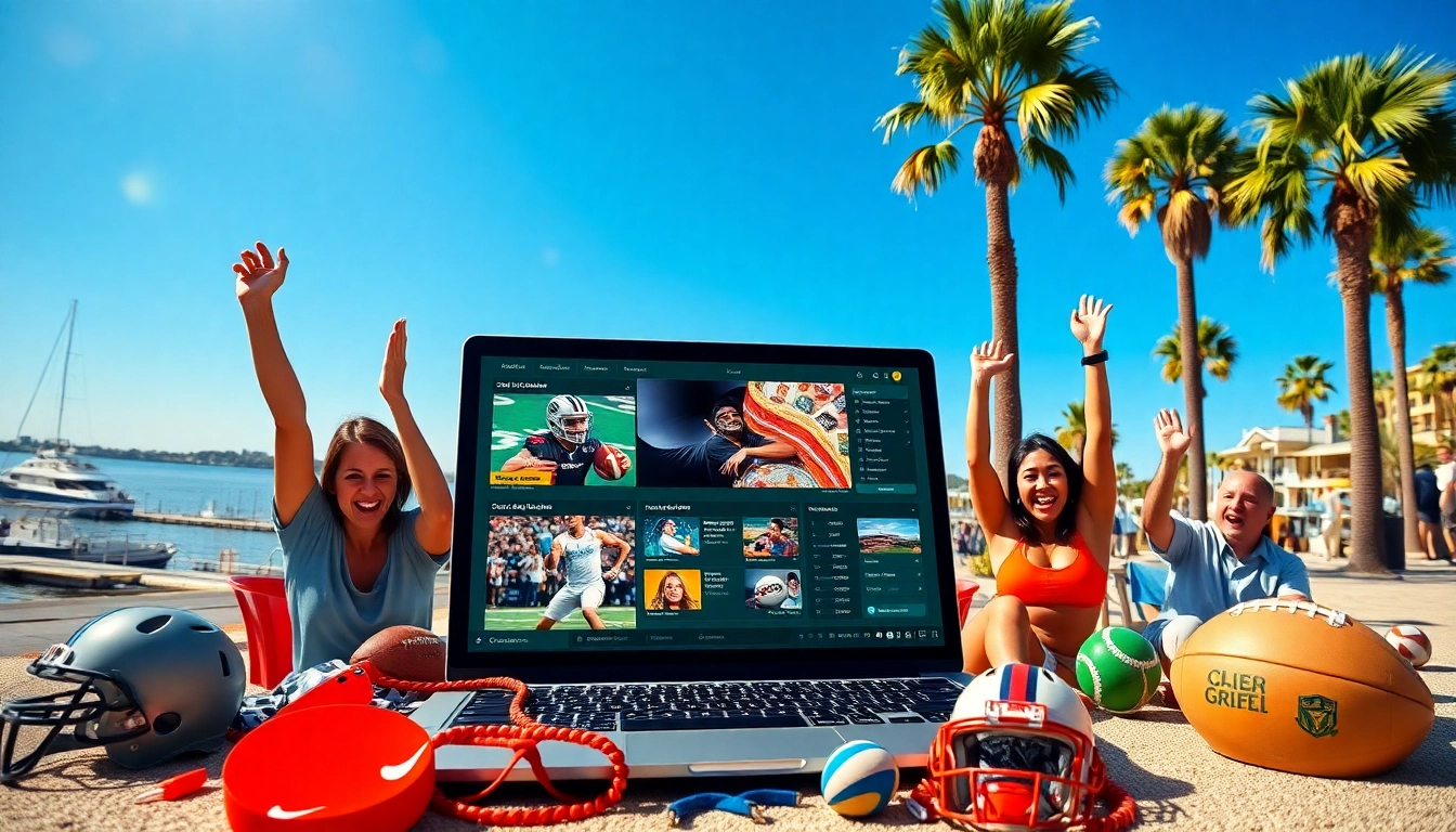 Experience the thrill of online sports betting South Carolina with vibrant visuals and celebratory moments.