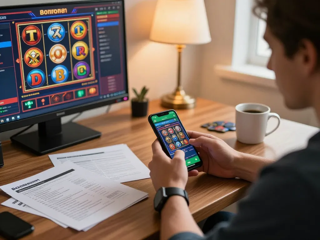 Experience online gaming strategies with 888top app in a cozy home environment