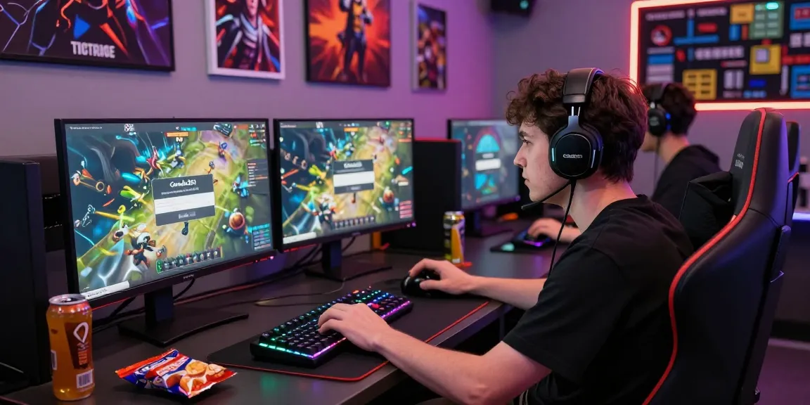 Gamer logging into Garuda303 for an exciting online experience, immersed in vibrant gaming atmosphere.