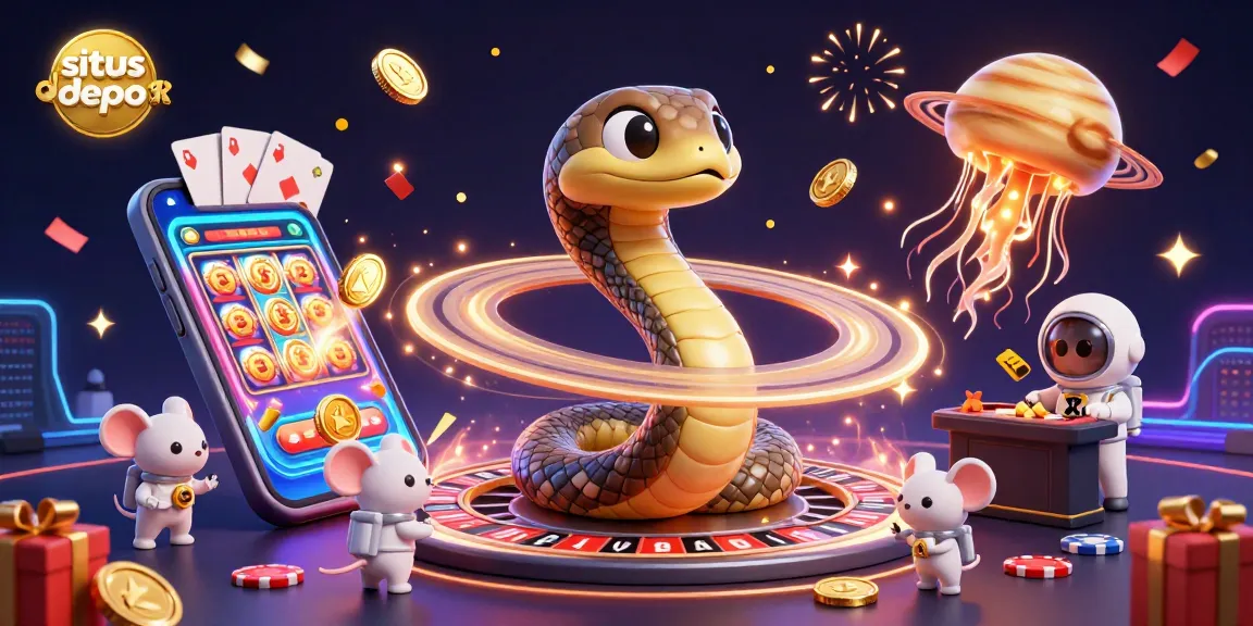 Experience thrilling wins with situs depo 5k as cartoon characters engage in cosmic casino fun
