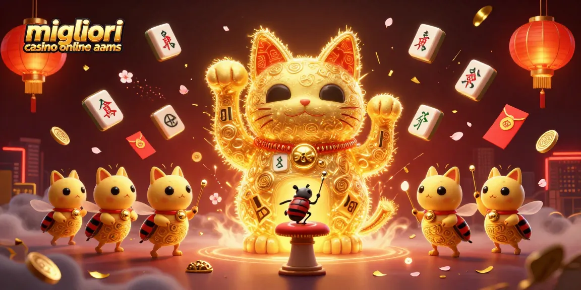 Scopri i migliori casino online AAMS con simboli del gioco e profondità visiva in questa illustrazione vibrante.