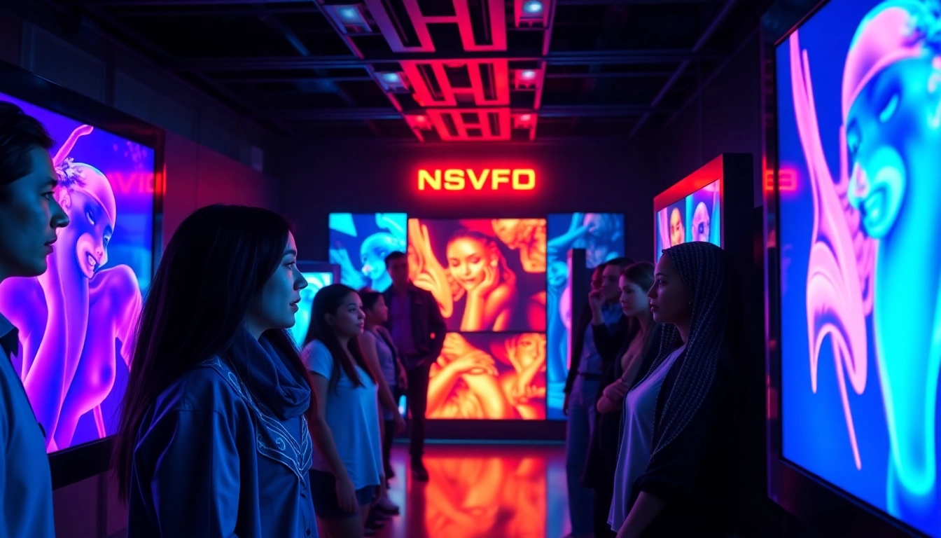 AI NSFW interface showcasing innovative digital artwork generation in a modern setting.