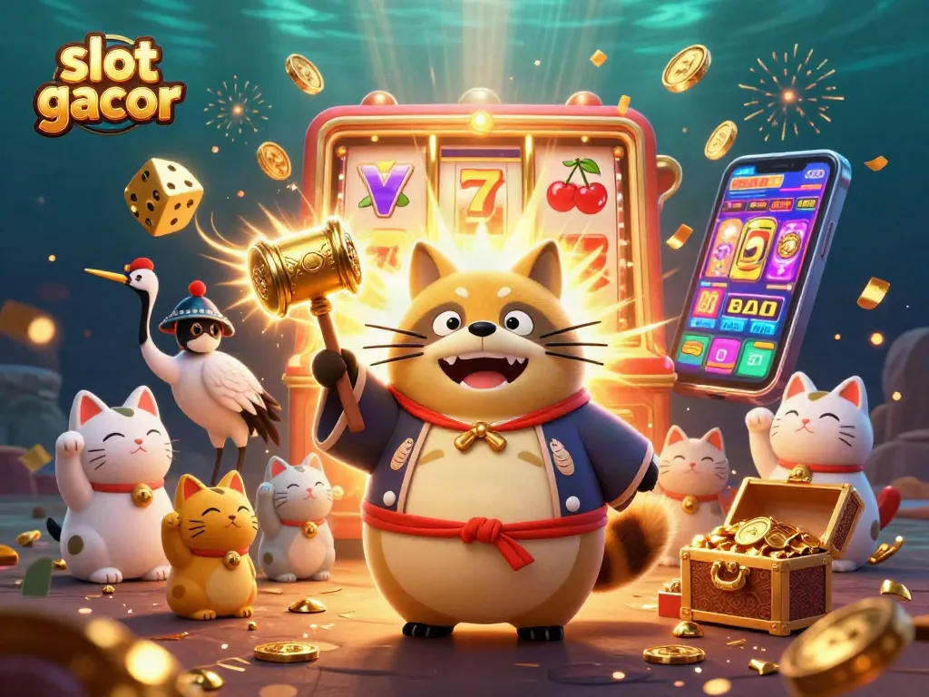 Experience the thrills of slot gacor with cheerful characters and dynamic gaming elements.