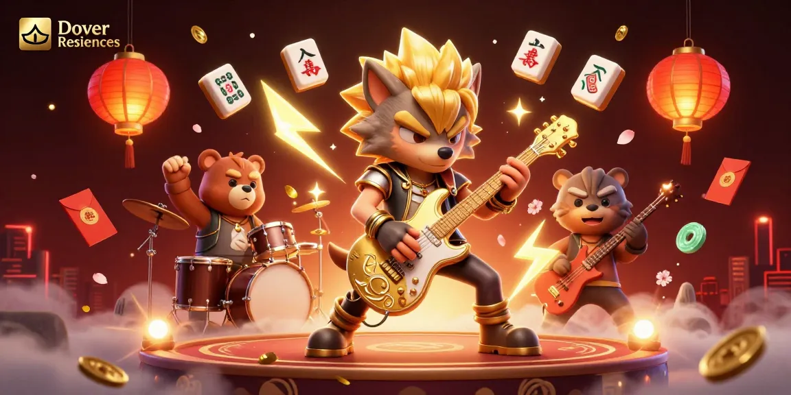 Dover Residences offers a vibrant casino stage with a rock star wolf, thrilling musicians, and rich gaming elements.