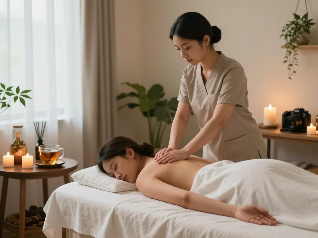 Relaxing Swedish massage session at makangs.com spa with tranquil ambiance and calming elements.