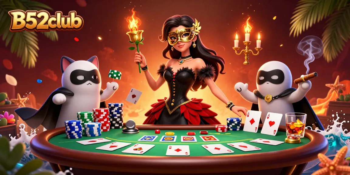 B52club elevates your gaming with stunning visuals and rich poker gameplay scenes full of excitement.