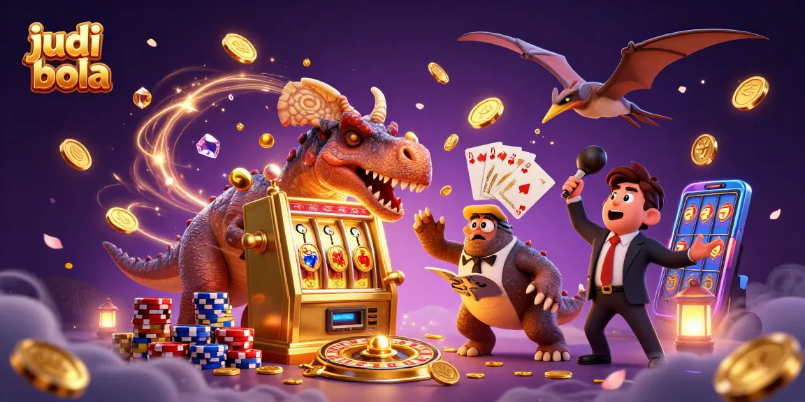 Experience judi bola action with dynamic 3D characters illustrating thrilling casino moments.