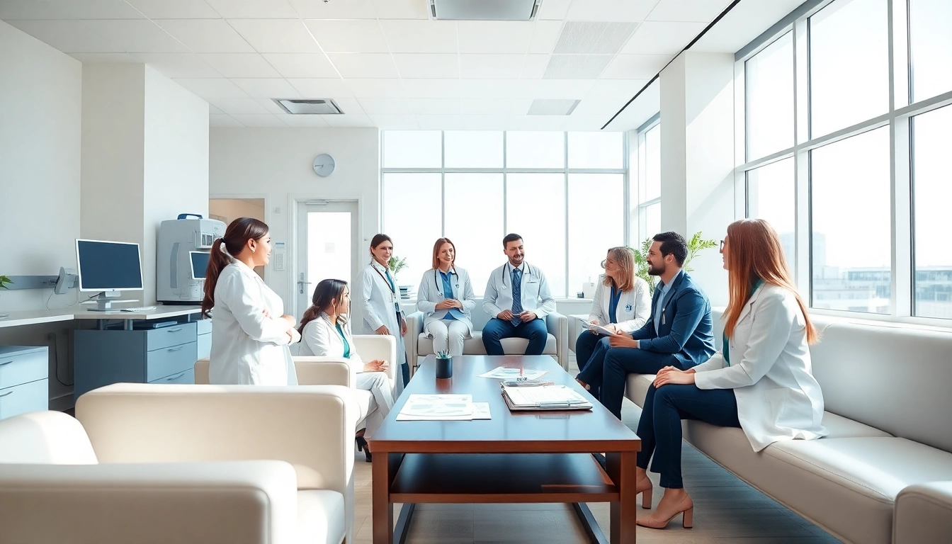 Executives experiencing assessment at an executive health clinic Sydney focusing on personalized health care.