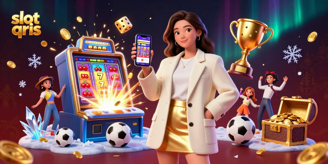 Experience thrilling gameplay and jackpots with slot qris, featuring vibrant casino elements and engaging characters.