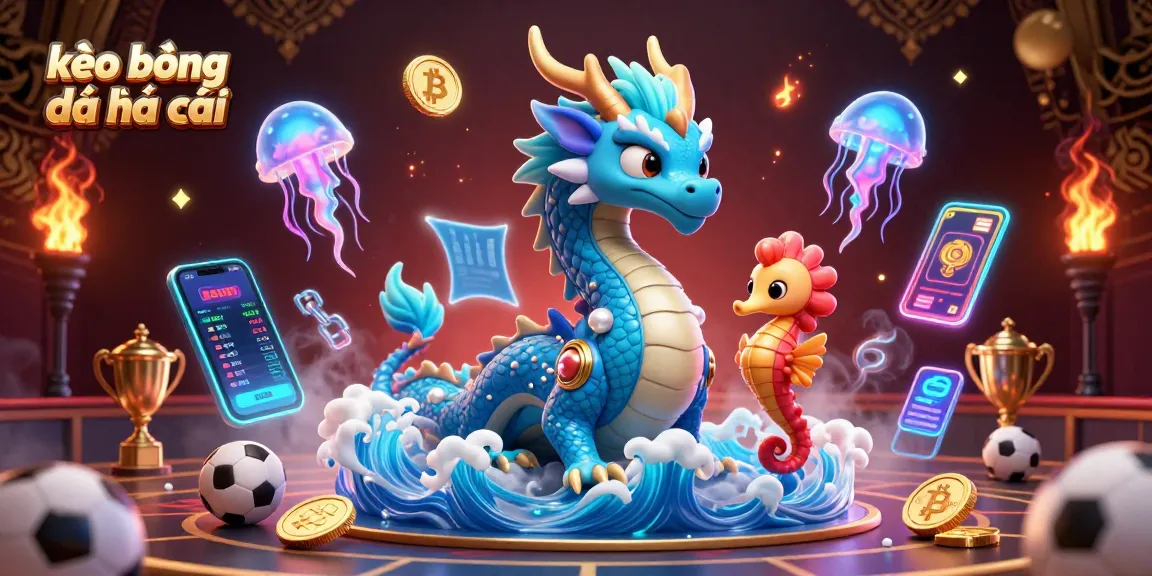 Engage in kèo bóng đá nhà cái with dynamic elements, showcasing a vibrant sports betting scene.