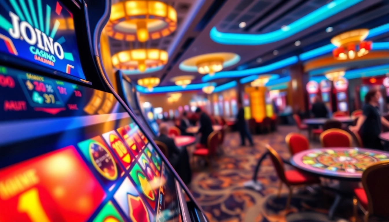 Mulai memainkan aplikasi slot berwarna-warni di kasino yang ramai dan menarik.
