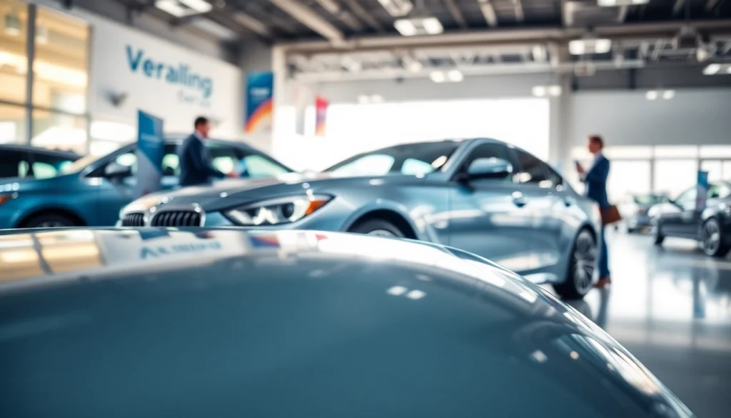 Buy a car highlighted by a modern vehicle in a bright and inviting dealership setting.