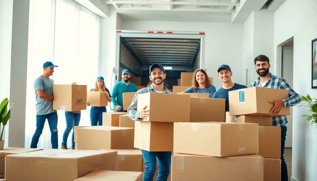 Efficient team of best Toronto Movers packing in a modern apartment during a bright move.