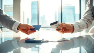 카드 현금화 과정에서 신용카드를 현금으로 교환하는 모습입니다.