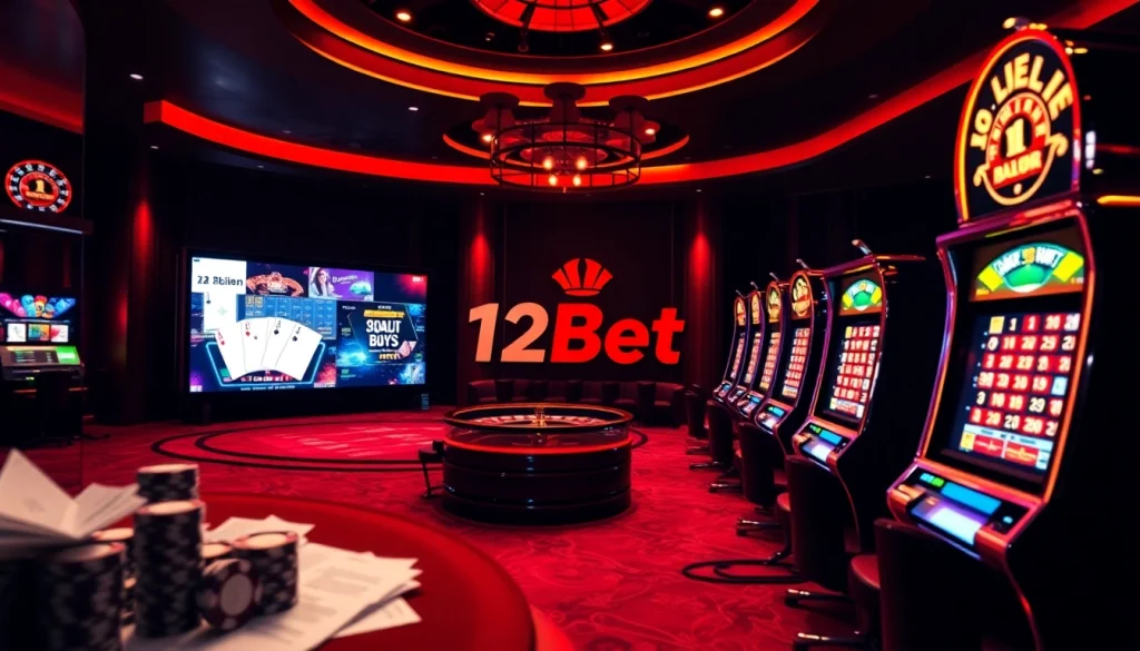 Exciting online gaming experience at 12bet, featuring vibrant visuals and engaging gambling elements.