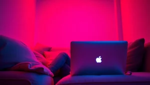 Engaging visual of a cozy setting for sex chat AI interactions, highlighting technology and intimacy.