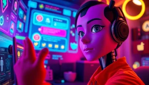 Engaging interaction with an NSFW character AI in a vibrant digital chat interface.