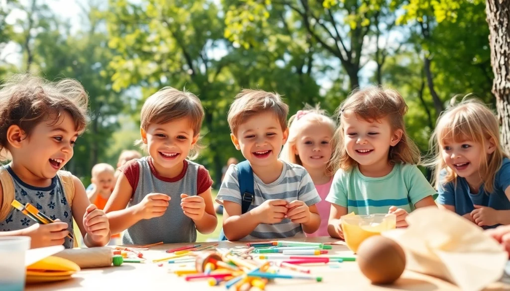 Children participating in exciting activities at holiday camps, showcasing joy and teamwork.