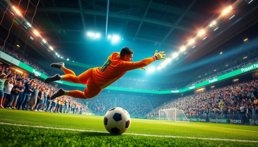 Exciting football moment featuring ผลบอลบ้าน being celebrated in the stands.