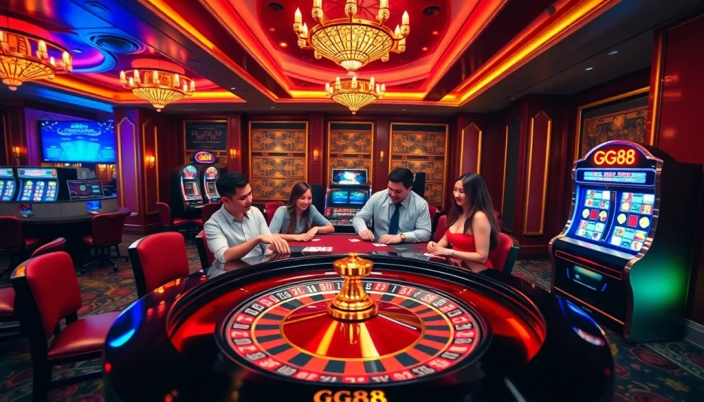 Experience the thrill of gambling at gg88 with vibrant casino visuals.