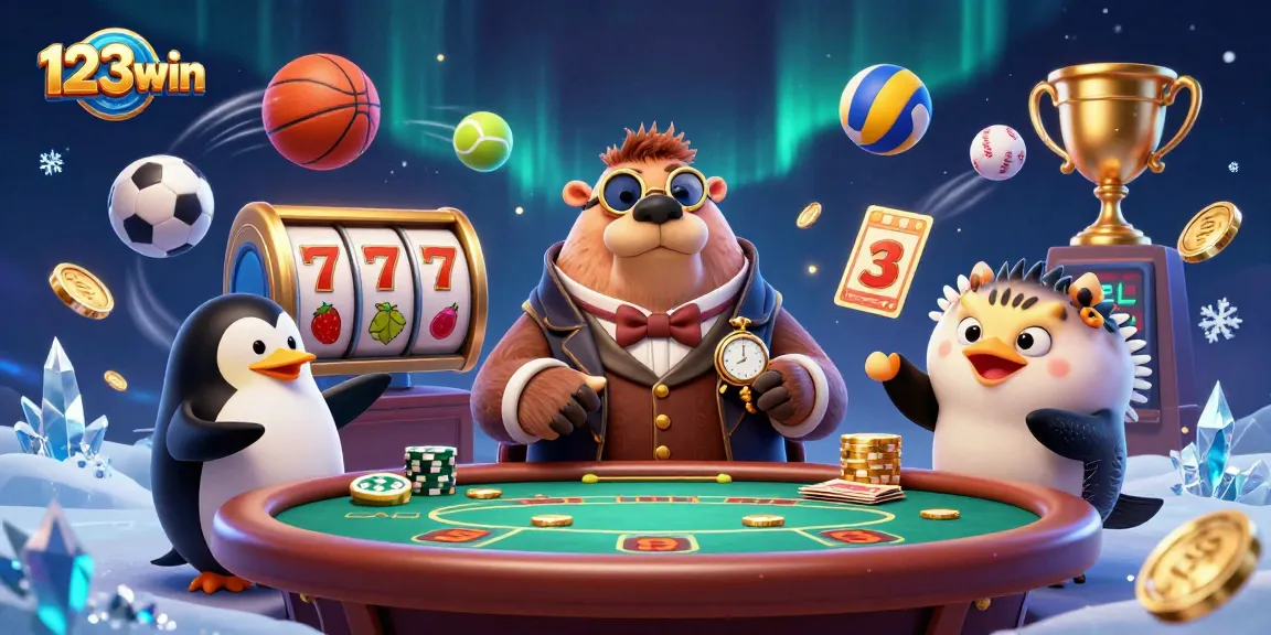 Join the fun at 123win as players experience a vibrant underwater poker game with dynamic characters.